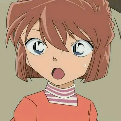 haibara ai, anime girl, hybala conon, haibalai screenshot, anime girl painting