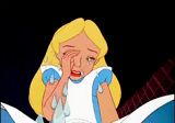 people, crying princesses, crying alice von der land, alice crying in wonderland, alice in wonderland cartoon crying