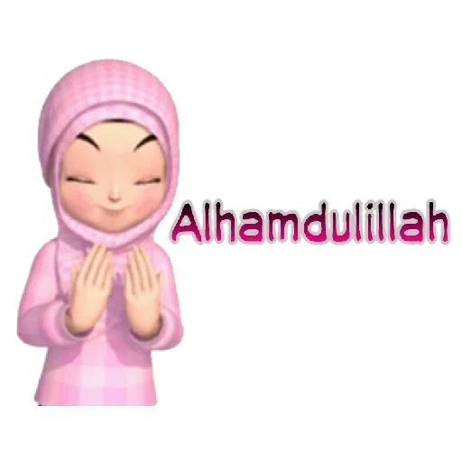 mujer joven, hijab lindo, musulmán, hijab musulmán, dibujos animados de hijab