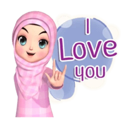 mujer joven, 3 d musulmán, hijab lindo, hijab musulmán, dibujos animados de hijab