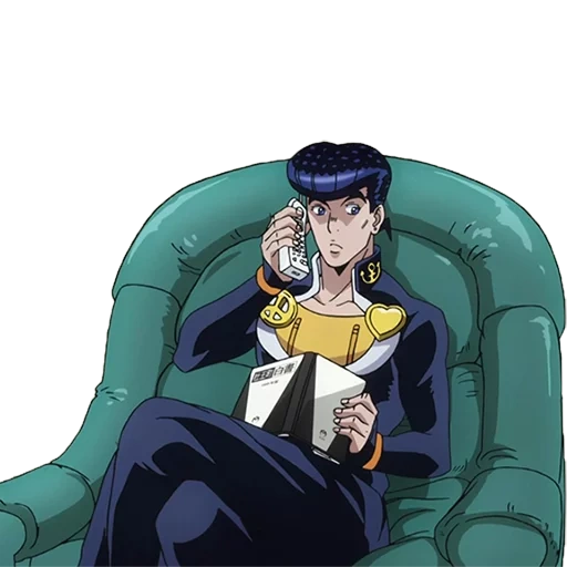 джоске хигашиката пьет, josuke higashikata phone, юкако и джоске, джо джо джоске, дио jojo