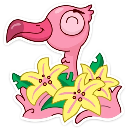flamingo, flamingo ayo, eyo flamingo, stiker flamingo, kejutan kertas flamingo