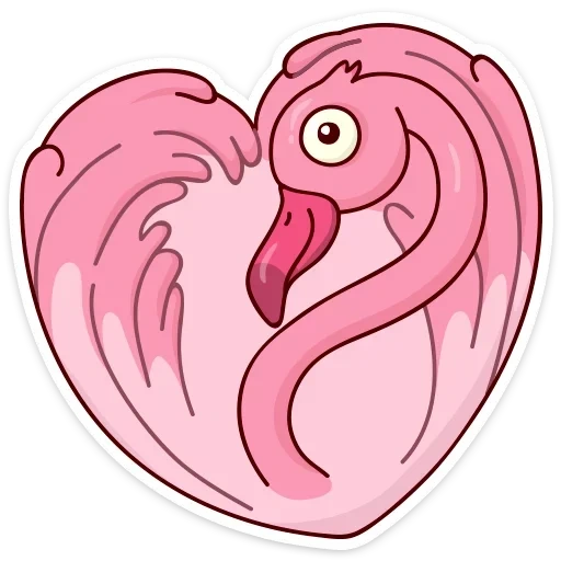 flamingo, flamingo ayo, eyo flamingo, stiker flamingo