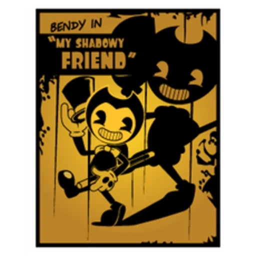 pôsteres flexíveis, poster bendy boris, pôsteres de bendy boris, carro de tinta flexível, pôster bendy é metálico