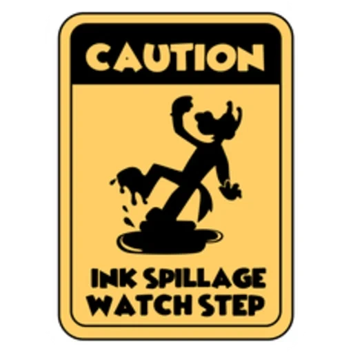 symbol, sticker, careful sign, suggestion sticker, caution watch your step sign