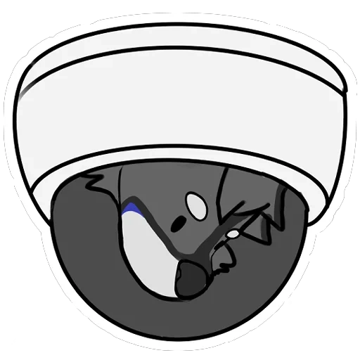 emoji, sketch de la caméra cctv, l'icône de la caméra de surveillance