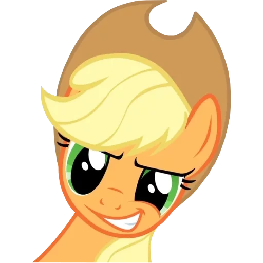 эпплджек, applejack, эпплджек голова, пони эпплджек улыбка, пони эпплджек голова