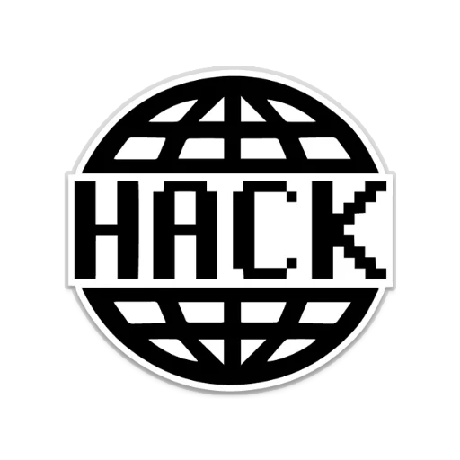hacker logo, icono de hacker, pegatinas de hackers, logotipo de hacker, el emblema de los hackers