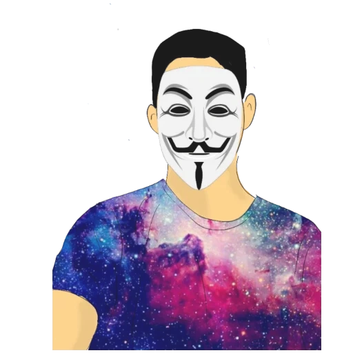 masker, topeng guy, von anonim, anonymus mask dengan latar belakang putih