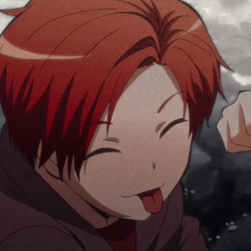 karma akaban, akabane karma, anime class of killers, karma akaban with a tongue, the embarrassed karma of akaban