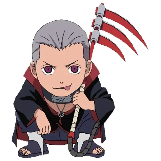 hidan chibi, anime hidan, hidan naruto chibi, akatsuki chibi hidan, hidan chibi pertumbuhan penuh