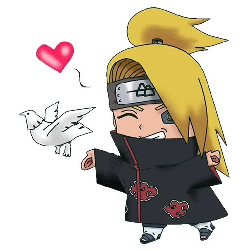 chibi deidara, akatsuki deidara, deidara chibi art, chibi akatsuki deidara, deidara naruto è piccolo