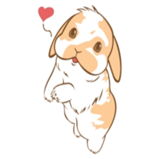 perro, dibujo de conejo, boceto, conejo triste, lindos conejos