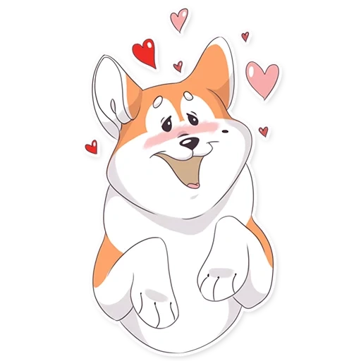 yoshi, akita inu, stickers of siba inu, velsh korgi pembrock vector