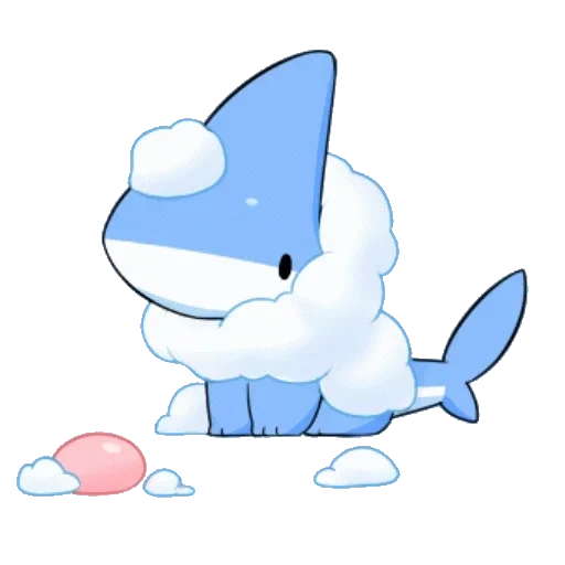 lo squalo di pupi, vress shark, adorabile squalo, modello pokemon carino, vress squalo nero vress