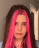 mujer joven, humano, hebras rosas, cabello rosado, tinte de pelo