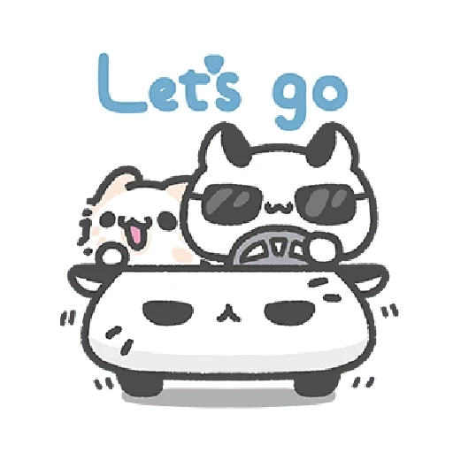 joke, dudles panda, long song stick, akunya and maonya's, stickers blackly white cute
