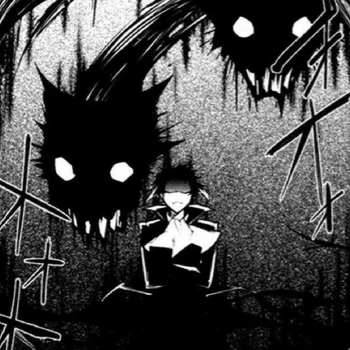 manga, figura, animación del diablo, animación oscura, akutagawa luo shengmen
