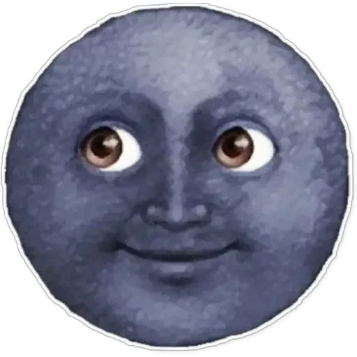 луна, moon emoji, луна эмоджи, луна глазами, смайлик луны символами