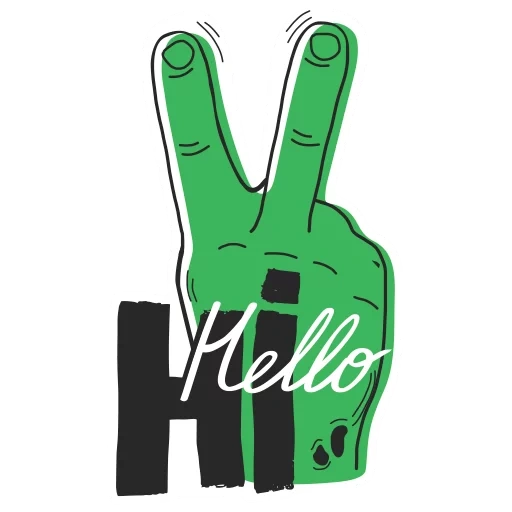 рука, лого, foam hand, знак peace рукой, перчатки зеленые