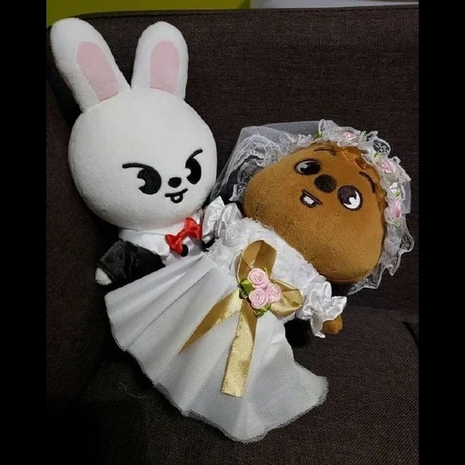 a toy, toys, stuffed toys, gift wedding, cone and brown wedding