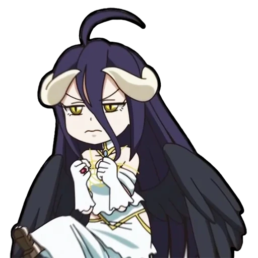 albedo, albedo overlord, lord albedo, vladyka albedo chibi, albedo overlord chibi