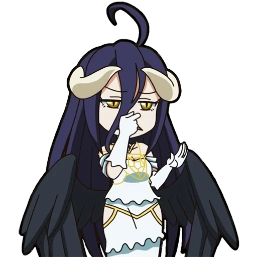 albedo, albedo de chibi, rei do albedo, albedo bawang chibi, rei do albedo de chibi