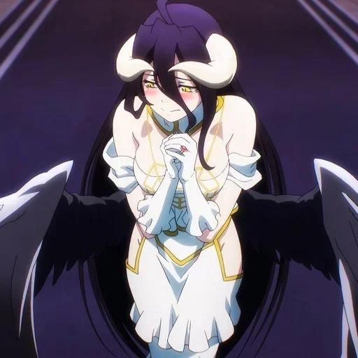 albedo, anime albedo, albedo overlord, albedo overlord, albedo overlord pertumbuhan penuh