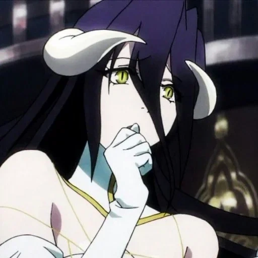 albedo, albedo, lunar albedo, albedo animation, anime lord albedo