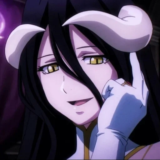 albedo, albedo, anime albedo, albedo overlord, albedo overlord evil