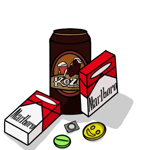 tabac, un paquet de vecteurs de cigarettes