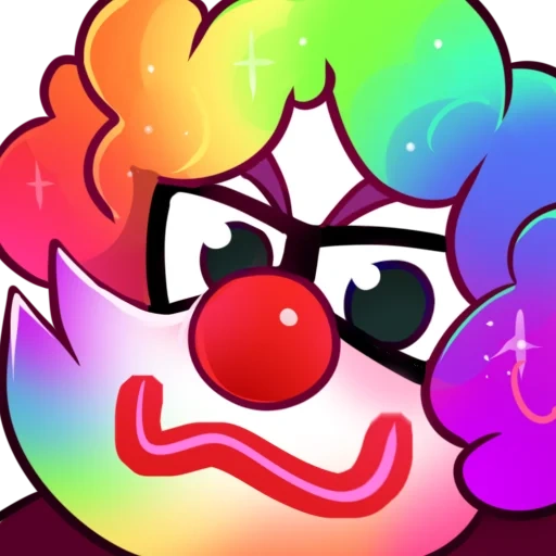 clown, tête de clown, jeu de clowns, smiley de clown, clown fou