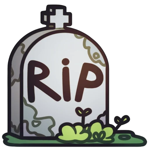 ikon rip, makam zombie, rip makam, papan makam rip, pola kuburan rip anak