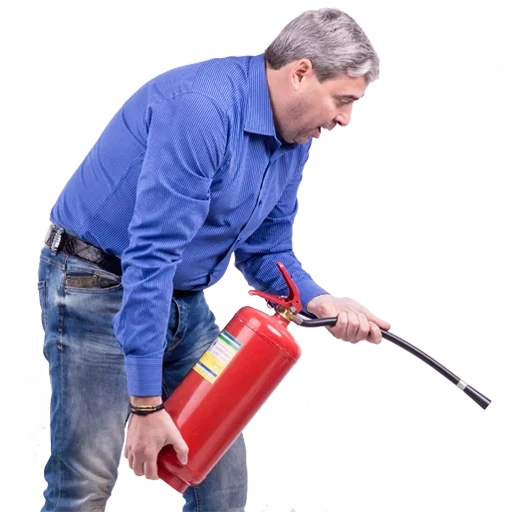 fire extinguisher, men's fire extinguisher, human fire extinguisher, a man with a fire extinguisher, people who choose fire extinguishers