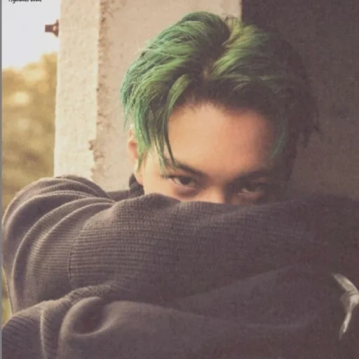 kim chonin with green hair, exo kai obsession, man, kai eho obsession, exo kai