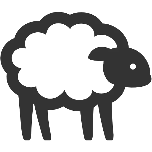 овца силуэт, баран иконка, значок овечка, значок барашка, ягненок значок