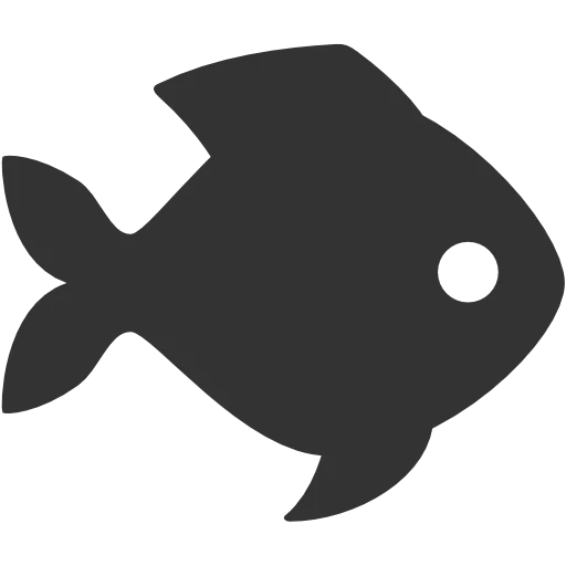 значок рыбы, иконка рыба, силуэт рыбки, рыбка иконка, синяя рыбка силуэт