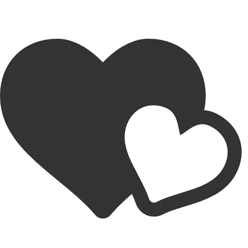 значок сердце, символ сердца, сердце черное, иконка сердце, черно белое сердце