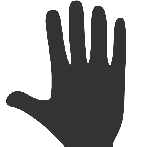 рука, значок руки, символ руки, силуэт руки, иконка ладонь