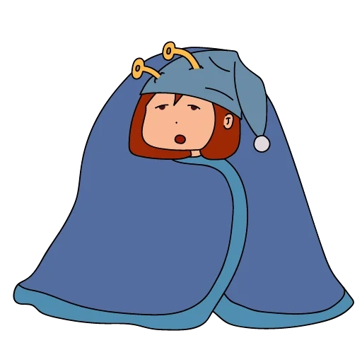 blanket, human, character, illustration