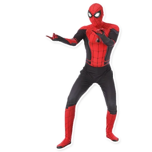 uomo ragno, abito spider-man, set spandex spider-man, spider-man latex set, set spider-man lontano dalla casa dei bambini