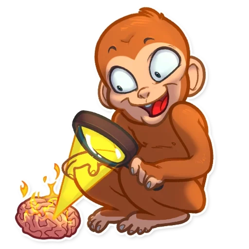mono, caricatura de mono, mono de dibujos animados