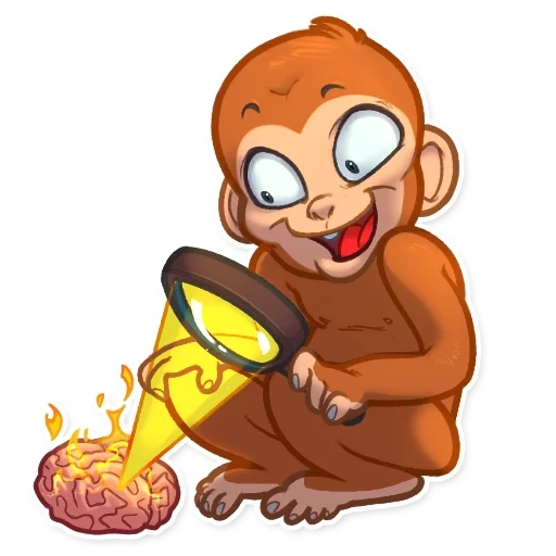 singe, cartoon de singe, cartoon monkey