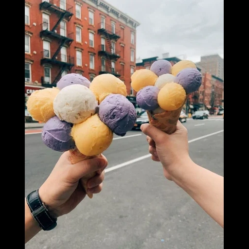 мороженое, шарик мороженое, букет мороженого, мороженое фруктовое, необычное мороженое