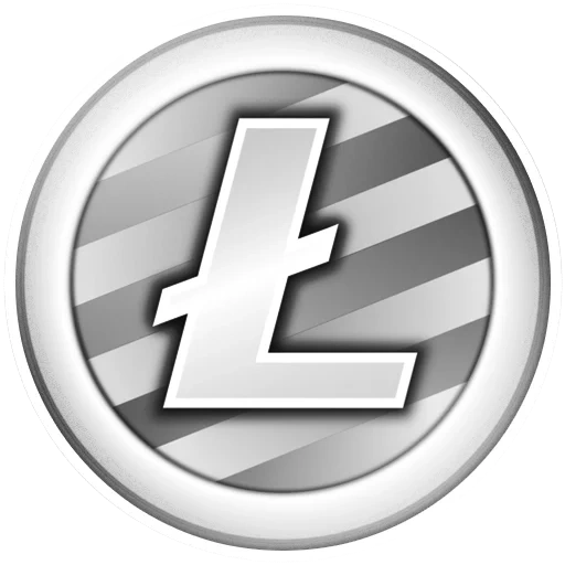 koin ringan, litecoin, letkoin olg, litecoin latar belakang putih, logo cryptocurrency wright coin