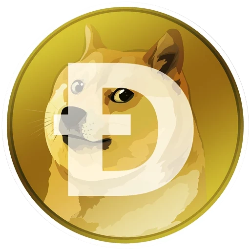 dogecoin, dogikoin, icône de dogue, dessin de dogecoin, emblème dogikoin