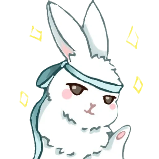 аниме заяц, арт кролик, аниме зайцы животные, милые рисунки кроликов, магистр дьявольского культа кролики