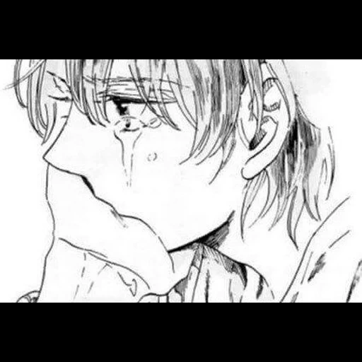 рисунок, аниме парень плачет, плачущие аниме парни, грустные аниме рисунки