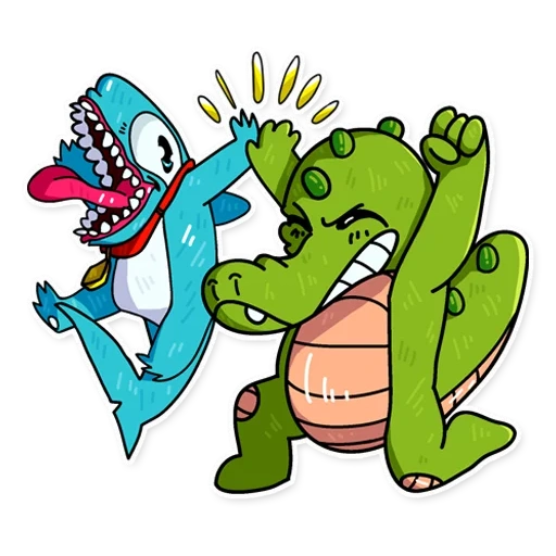 gambá de crocodilo, jacaré, crocodilo de desenho animado