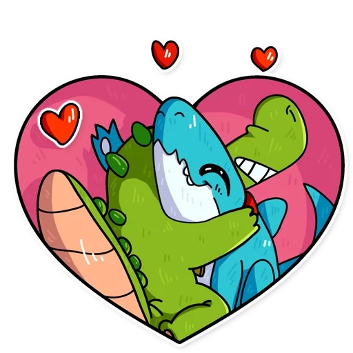 dino, dino dan hati, dinosauria jatuh cinta, dinosaurus valentines